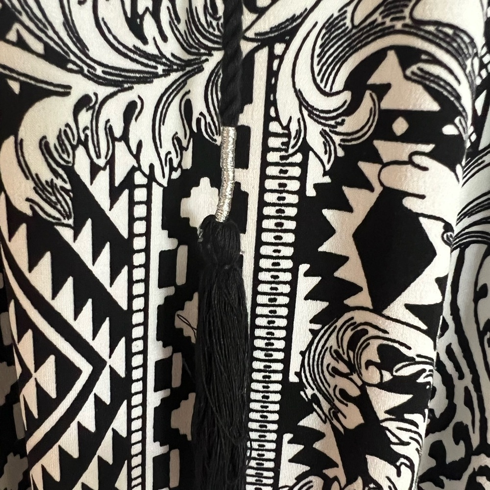 Chico's Monochrome Geometric Maxi Dress - Picture 6 of 8